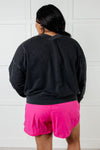 Hazel Blues® |  Rep Ready Mineral Wash French Terry Pullover in Black