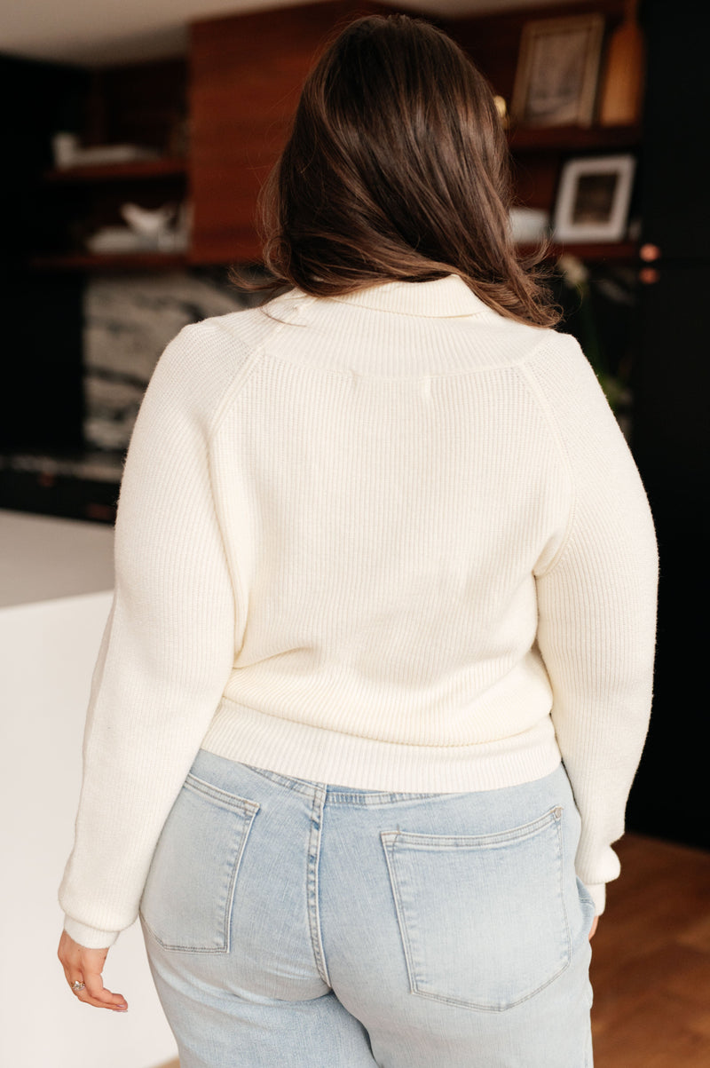 Hazel Blues® |  Requisite Request Surplice Crop Sweater