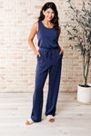 Hazel Blues® |  Rest Day Straight Leg Jumpsuit