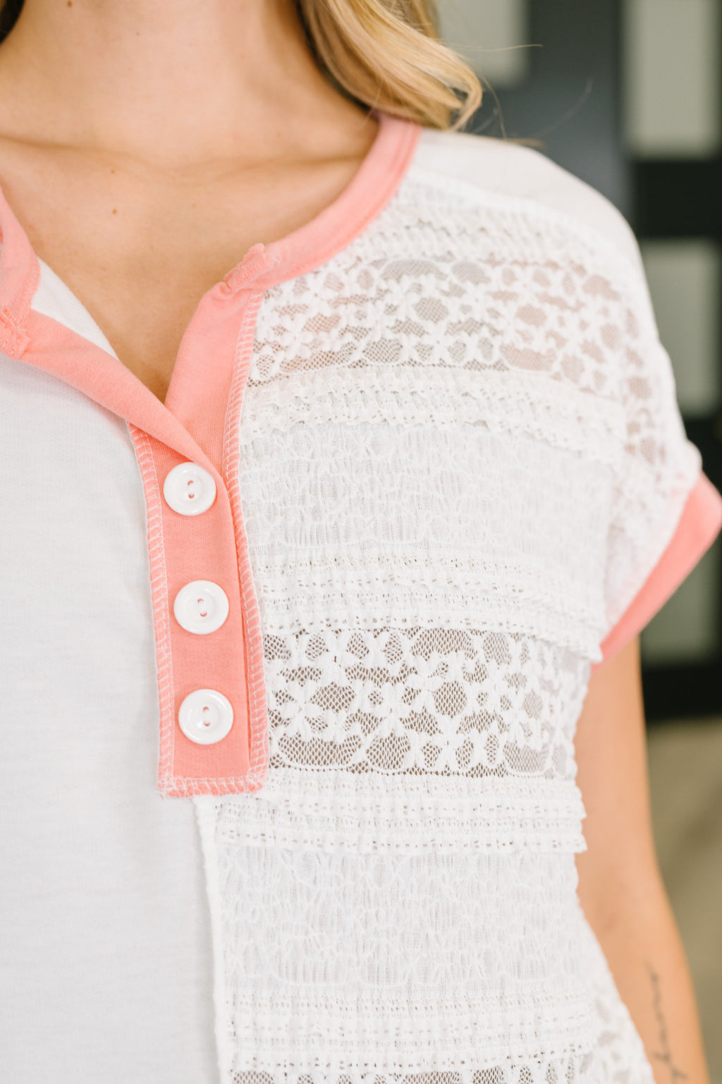 Hazel Blues® |  Right Thing to Say Textured Henley Top