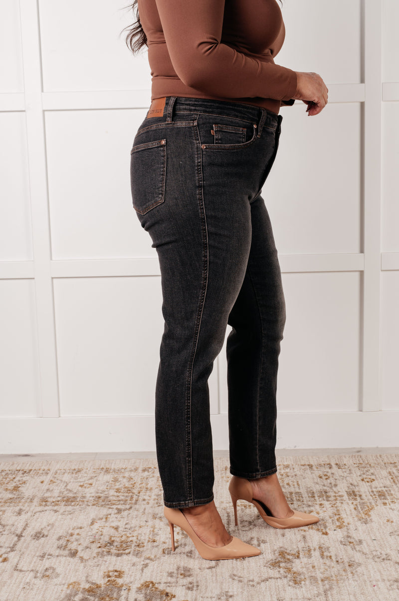 Hazel Blues® |  Rita Mid Rise Control Top Slim Jeans