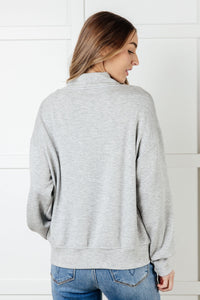 Hazel Blues® |  Rogue Runner Half Zip Jacket in Heather Grey