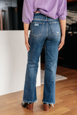 Hazel Blues® |  Rose High Rise 90's Straight Jeans in Dark Wash
