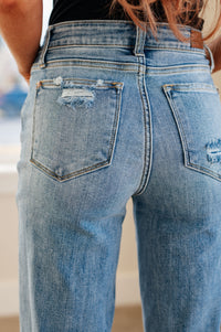 Hazel Blues® |  Rose High Rise 90's Straight Jeans in Light Wash