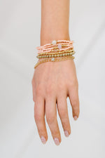 Hazel Blues® |  Rose & Radiance Bracelet Set in Pink and Gold