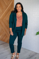 Hazel Blues® |  Magic 3/4 Blazer in Hunter Green