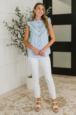 Hazel Blues® |  PREORDER: Ruffle Detailed Flutter Sleeve Top
