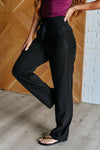Hazel Blues® |  Runner's High Drawstring Joggers in Black