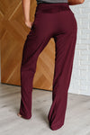 Hazel Blues® |  Runner's High Drawstring Joggers in Red Merlot