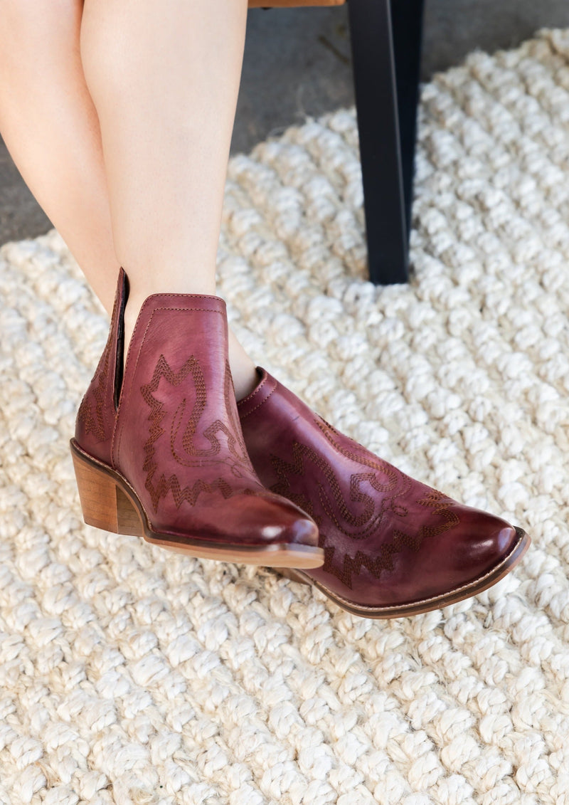 Hazel Blues® |  Kickin' Booties in Burgundy