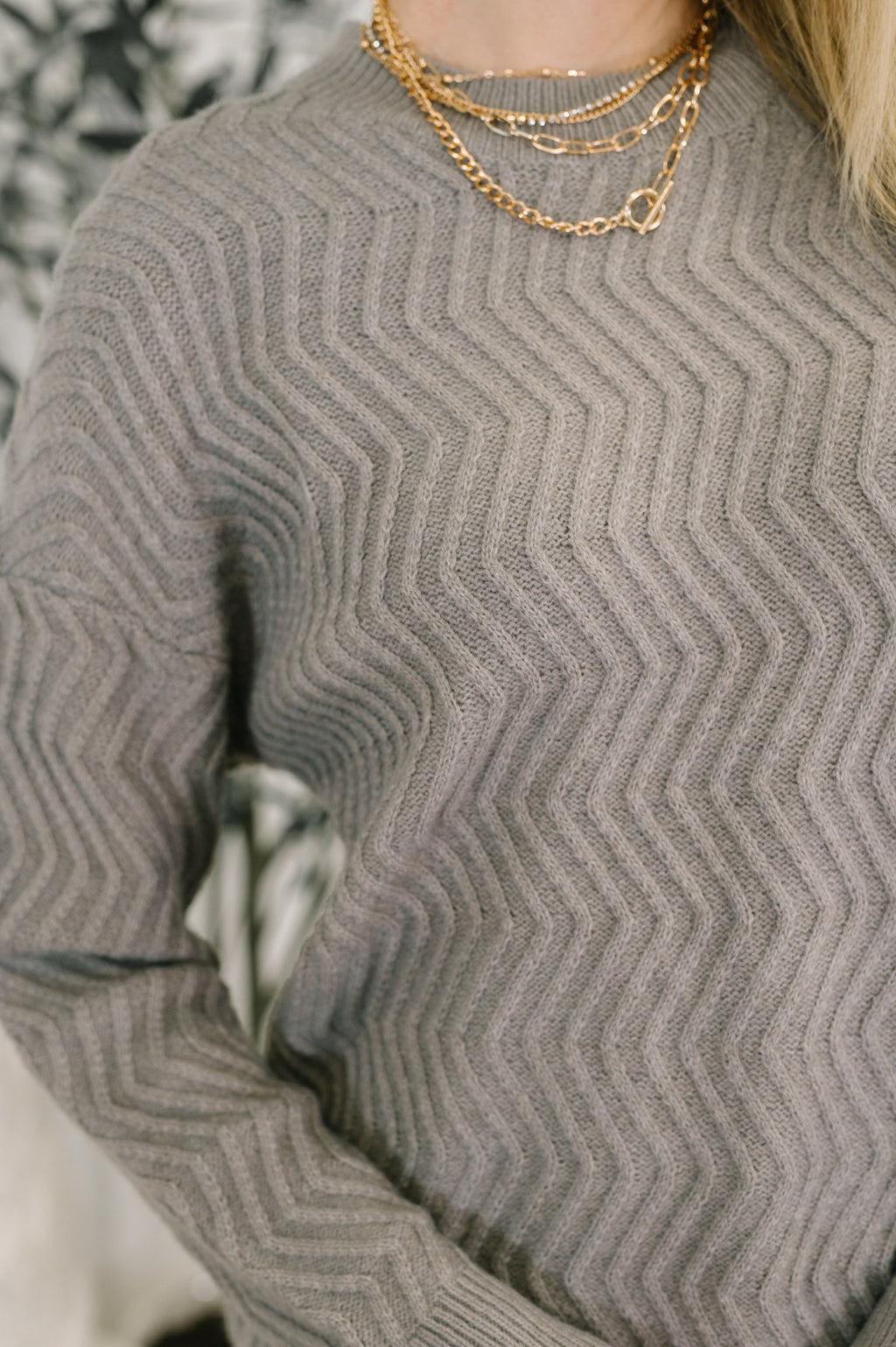 Hazel Blues® |  Rush of Joy Textured Long Sleeve Top