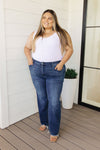 Hazel Blues® |  Ruth High Rise Release Hem Straight Jeans