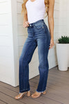 Hazel Blues® |  Ruth High Rise Release Hem Straight Jeans