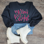 Hazel Blues® |  Merry & Bright Faux Glitter Graphic Sweatshirt