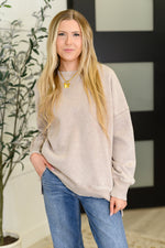 Safe and Secure Mineral Wash Pullover in Ash Mocha