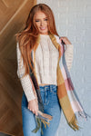 Hazel Blues® |  A Note of Thanks Cable Knit Sweater