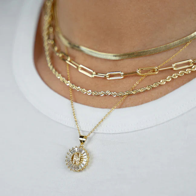 Hazel Blues® |  PREORDER: Mini Radiant Initial Necklace