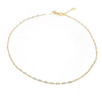 Hazel Blues® |  PREORDER: Mini Paperclip Chain Necklace in Gold