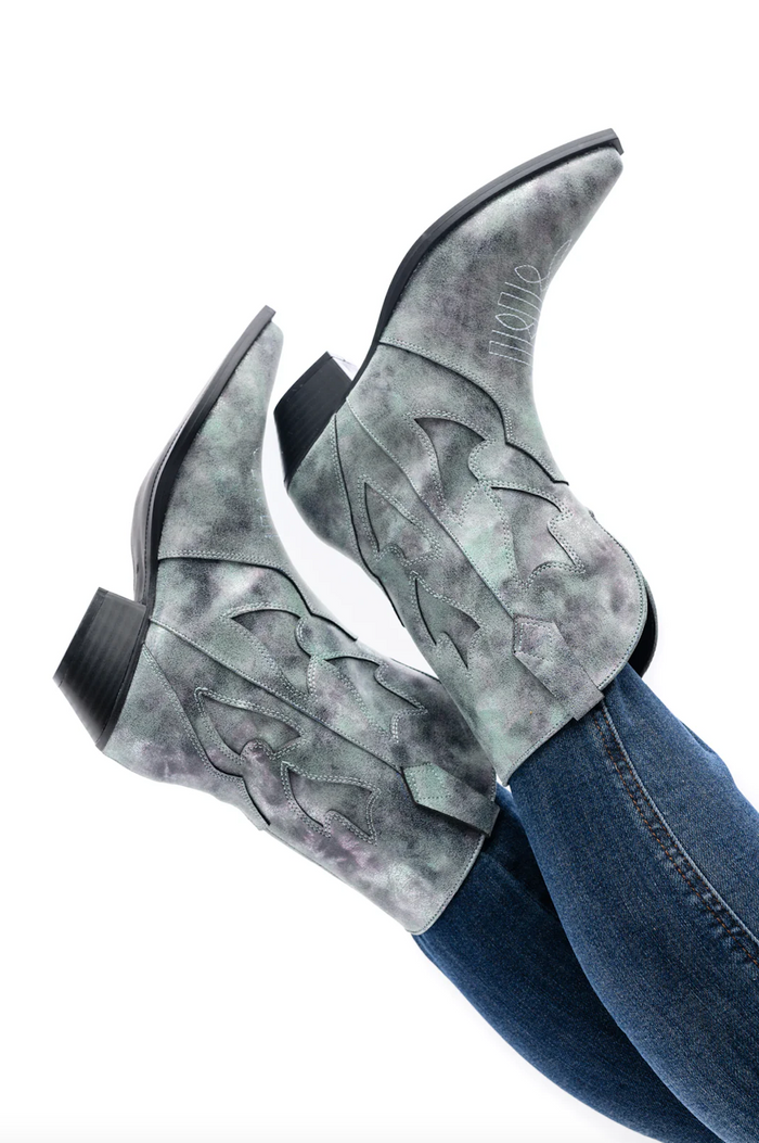 Hazel Blues® |  Jersey Metallic Boot in Blue