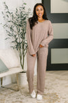 Hazel Blues® |  Seasonal Snooze Top and Bottom Set in Brown