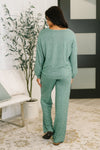 Hazel Blues® |  Seasonal Snooze Top and Bottom Set in Hunter Green