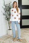 Hazel Blues® |  PREORDER: Sequin Pumpkin Bow Pullover