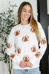 Hazel Blues® |  PREORDER: Sequin Pumpkin Bow Pullover