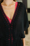 Hazel Blues® |  Serena Sands Swim Cover Up in Black