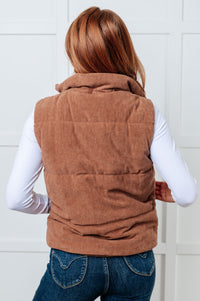 Hazel Blues® |  Set Me Up Corduroy Puffer Vest