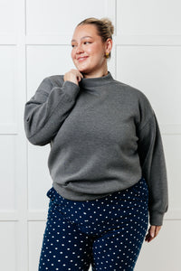 Hazel Blues® |  Settle In Mock Neck Sweatshirt