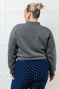 Hazel Blues® |  Settle In Mock Neck Sweatshirt