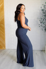 Hazel Blues® |  Shavasana Everyday Wide Leg Jumpsuit in Navy