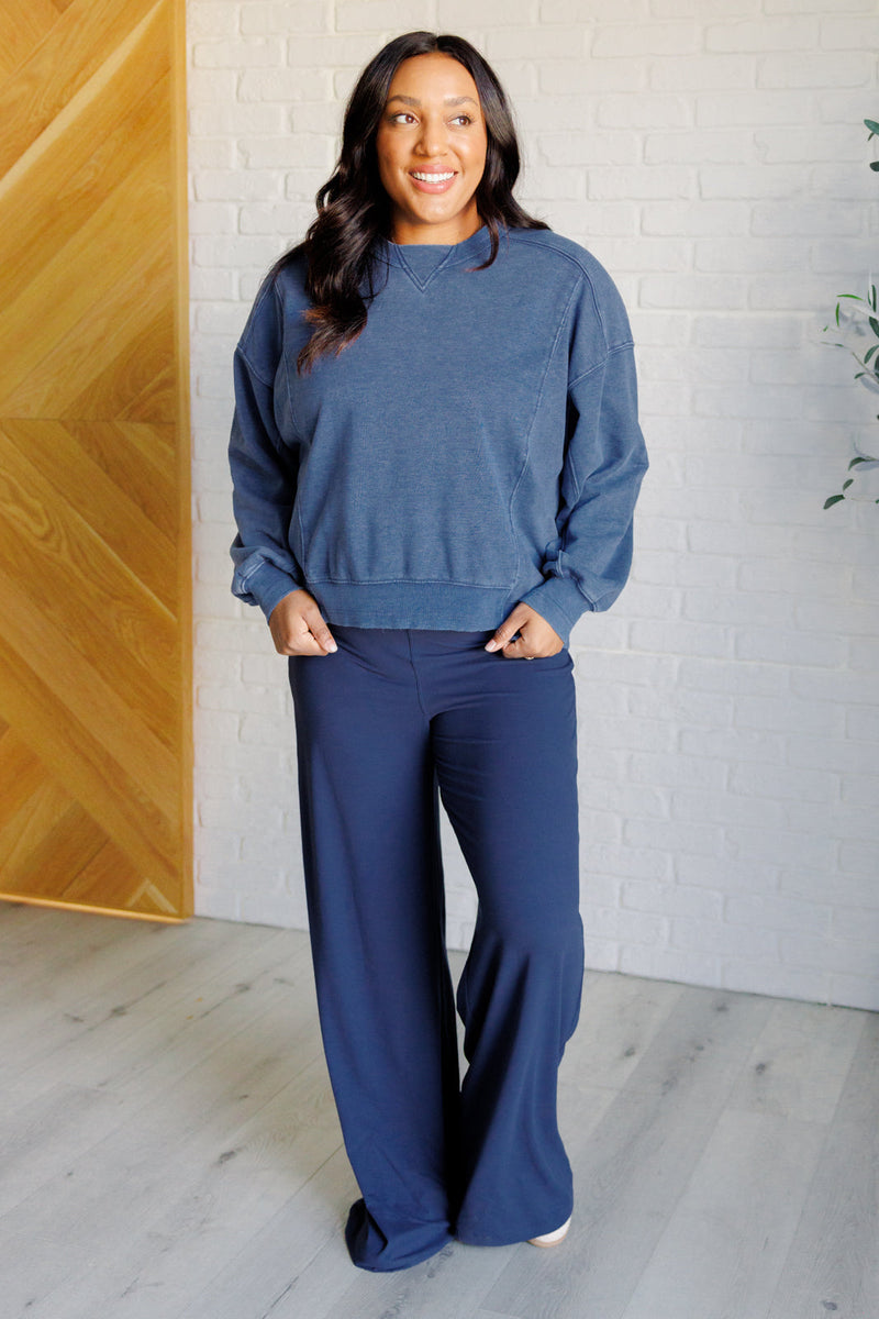 Hazel Blues® |  Shavasana Everyday Wide Leg Jumpsuit in Navy