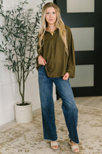 Hazel Blues® |  She's Got A Way Button Down Blouse