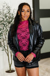 Hazel Blues® |  Sheer Intentions Lace Layering Top Fuchsia