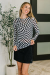 Hazel Blues® |  PREORDER: Sheer Long Sleeve Checkered Layering Top in Three Colors
