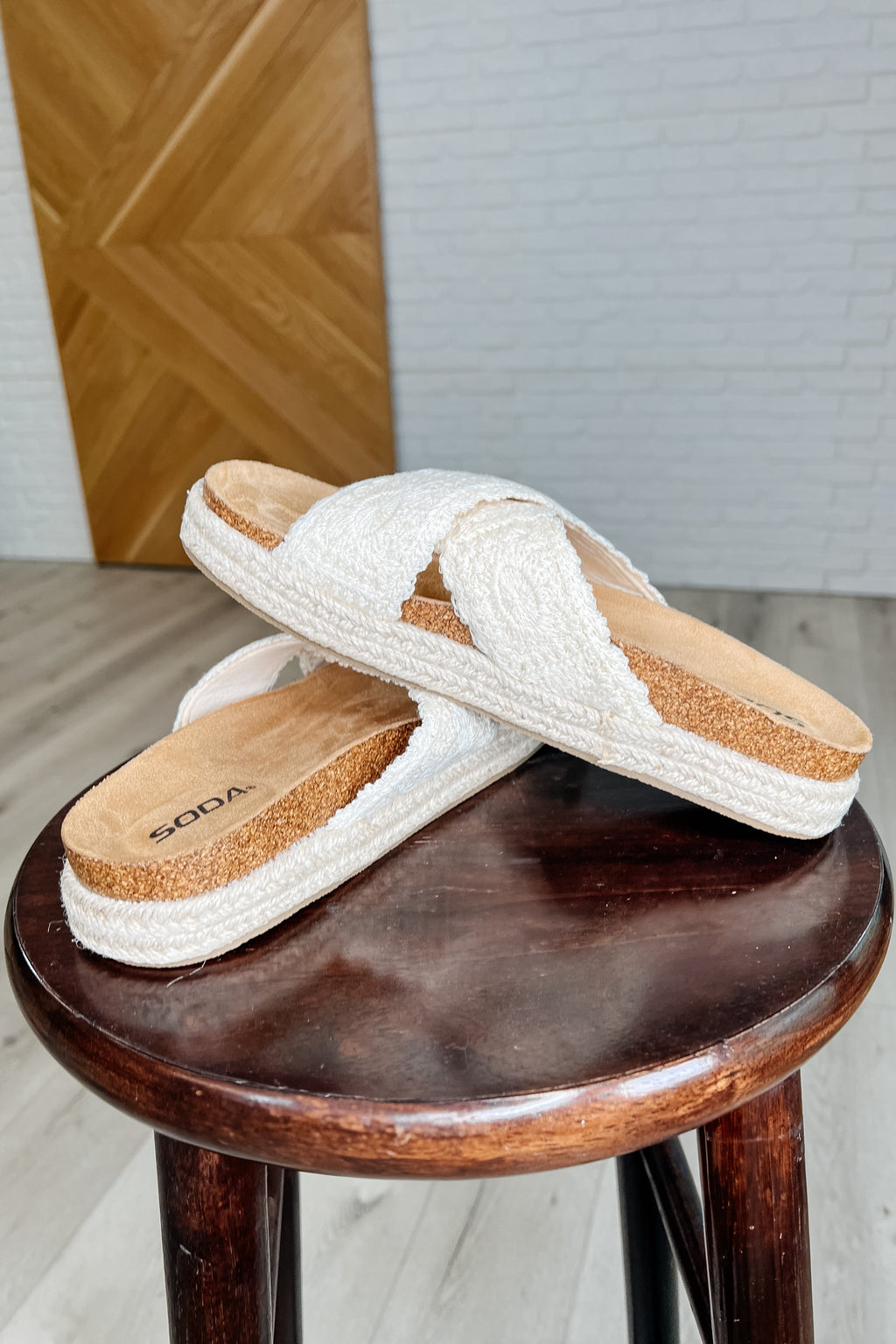 Hazel Blues® |  Shoreline Stride Sandals in Sadina Beige