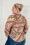 Hazel Blues® |  Show and Tell Mixed Print Peasant Blouse