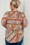 Hazel Blues® |  Show and Tell Mixed Print Peasant Blouse