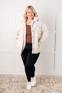 Hazel Blues® |  Shrouded in Sherpa Coat in White