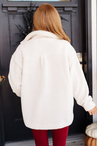 Hazel Blues® |  Shrouded in Sherpa Coat in White