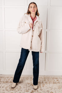 Hazel Blues® |  Shrouded in Sherpa Coat in White