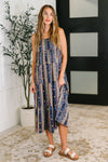 Hazel Blues® |  Sierra Spirit Gathered Tiered Dress in Navy