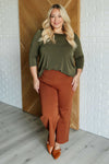 Hazel Blues® |  Signature Classic Round Neck Top in Olive
