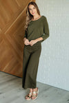 Hazel Blues® |  Signature Classic Round Neck Top in Olive
