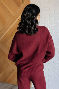 Hazel Blues® |  Simple Solution Knit Set in Wine