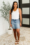Hazel Blues® |  Simpler Times Basic V-Neck Tank in Off White
