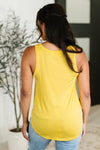 Hazel Blues® |  Simpler Times Basic V-Neck Tank in Pineapple
