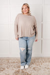Hazel Blues® |  Simply Basic Ribbed Hacci Sweater in H Mocha