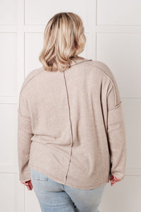 Hazel Blues® |  Simply Basic Ribbed Hacci Sweater in H Mocha